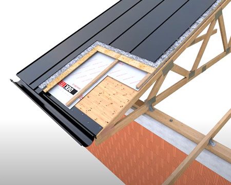 Montáž konstrukce střechy